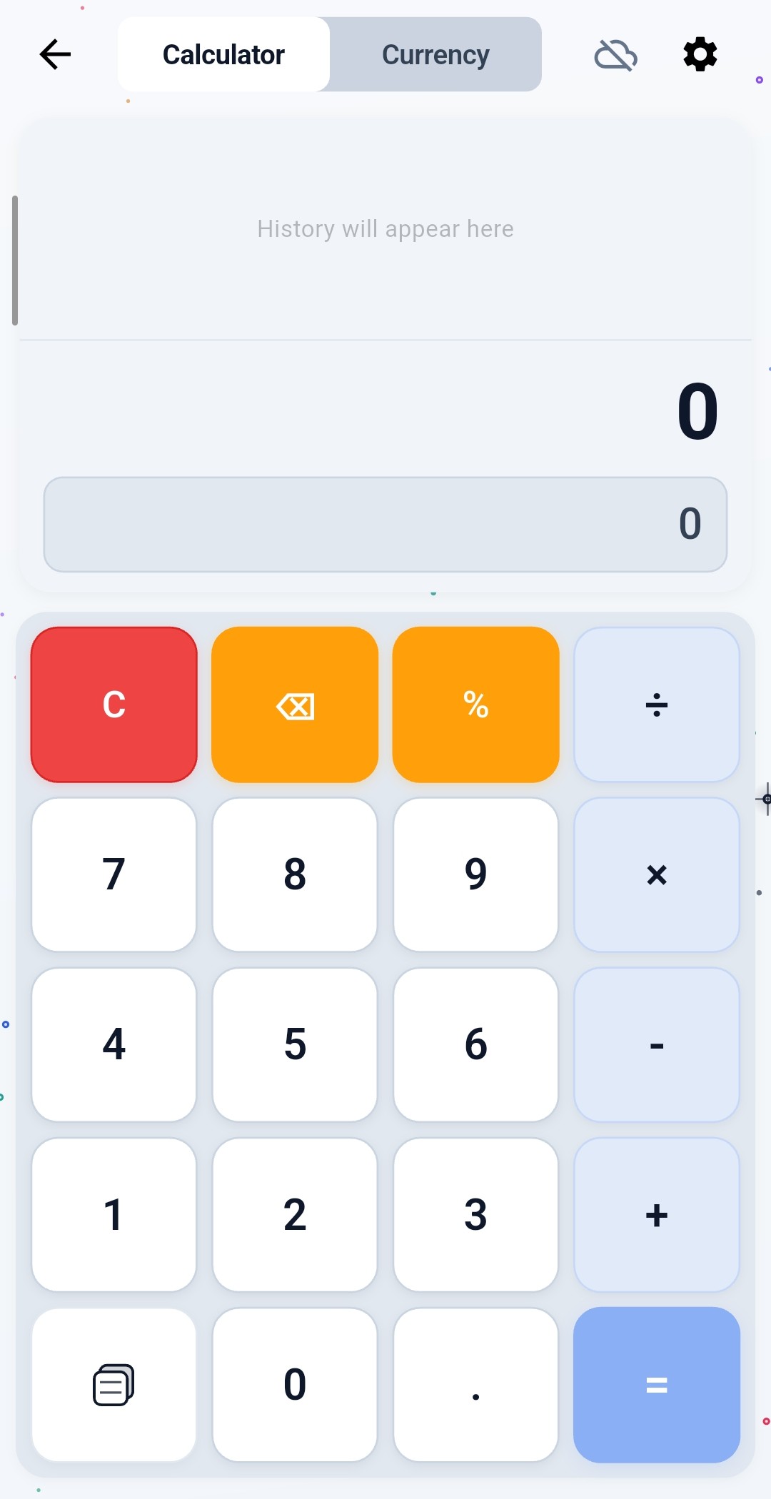 Remindr! calculator screen